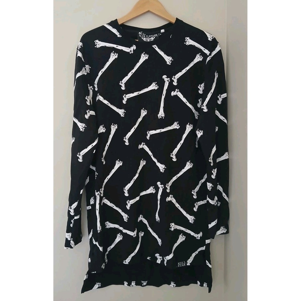 Killstar Bony Sweatshirt Size Large Goth Alternative Punk Emo Halloween High Low